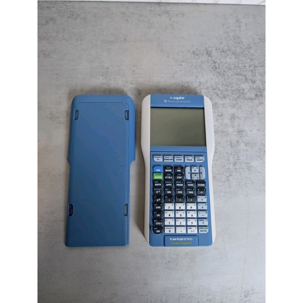 Texas Instrument TI NSPIRE Graphing Calculator W Cover Tested Ti 84 Plus Keypad.